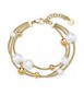 Bracciale Gioielli Brosway Perfect in acciaio dorato multifilo con sfere e perla di conchiglia bpc59