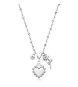Collana Gioielli Brosway Chakra in acciaio con cuore BHKN181