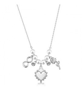 Collana Gioielli Brosway Chakra in acciaio con cuore e infinito BHKN183