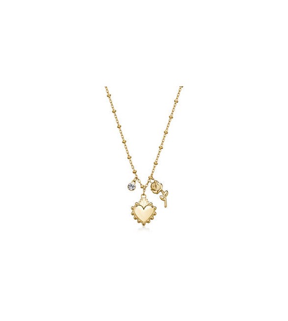 Collana Gioielli Brosway Chakra in acciaio dorato con cuore BHKN182