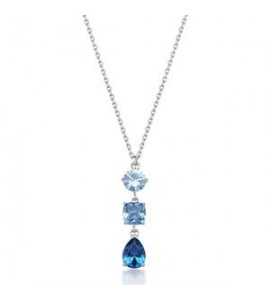 Collana Gioielli Brosway Dreaming in acciaio con cubic zirconia azzurri BIG02