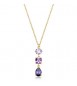 Collana Gioielli Brosway Dreaming in acciaio dorato con cubic zirconia ametista BIG03