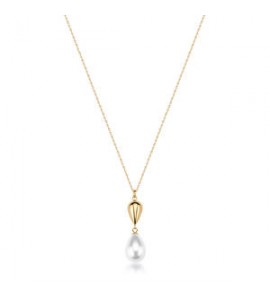 Collana Gioielli Brosway Perfect in acciaio dorato con perla di conchiglia bpc69