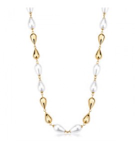 Collana Gioielli Brosway Perfect in acciaio dorato con perla di conchiglia bpc71