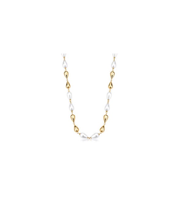 Collana Gioielli Brosway Perfect in acciaio dorato con perla di conchiglia bpc71