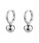 Orecchini Cerchio Gioielli Brosway Perfect in acciaio con sfera bpc64