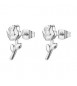 Orecchini Gioielli Brosway Chakra in acciaio a lobo con rosa BHKE198