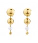 Orecchini Gioielli Brosway Perfect in acciaio dorato con sfera e perla di conchiglia bpc61