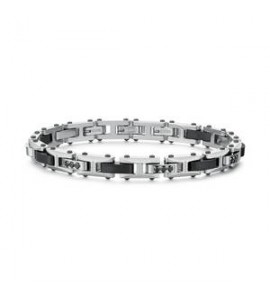 Bracciale Gioielli Brosway Backliner acciaio e zirconi neri bbc31