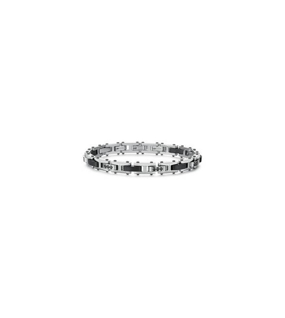 Bracciale Gioielli Brosway Backliner acciaio e zirconi neri bbc31