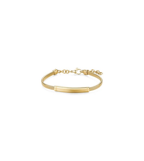 Bracciale Gioielli Brosway Riptide in acciaio dorato snake con piastra personalizzabile BTD055