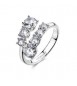 Anello Contrarié Gioielli Brosway Dreaming in acciaio con cubic zirconia bianchi misura 16 BIG34C