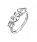 Anello Gioielli Brosway Dreaming in acciaio con cubic zirconia bianchi misura 16 BIG31C