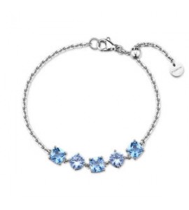 Bracciale Gioielli Brosway Dreaming in acciaio con cubic zirconia azzurri BIG12