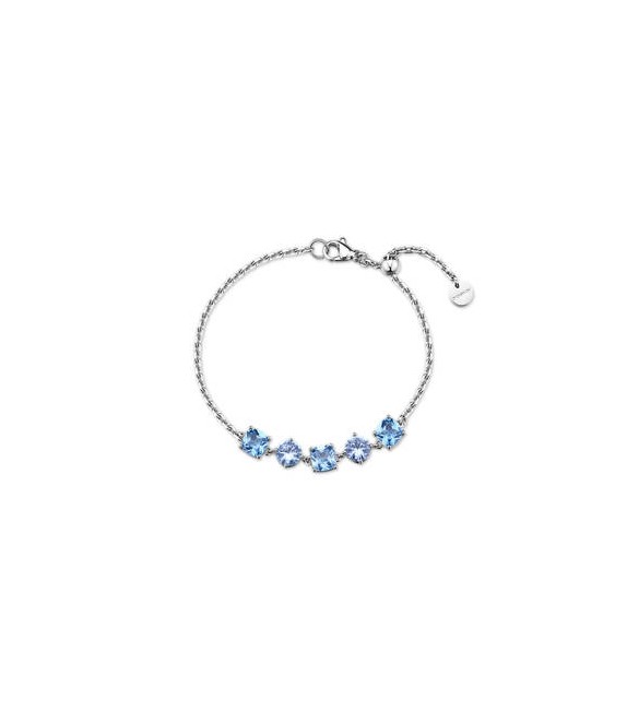 Bracciale Gioielli Brosway Dreaming in acciaio con cubic zirconia azzurri BIG12