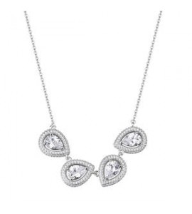 Collana Donna Gioielli Rosato Anna in argento con centrale con zirconi RZAN03