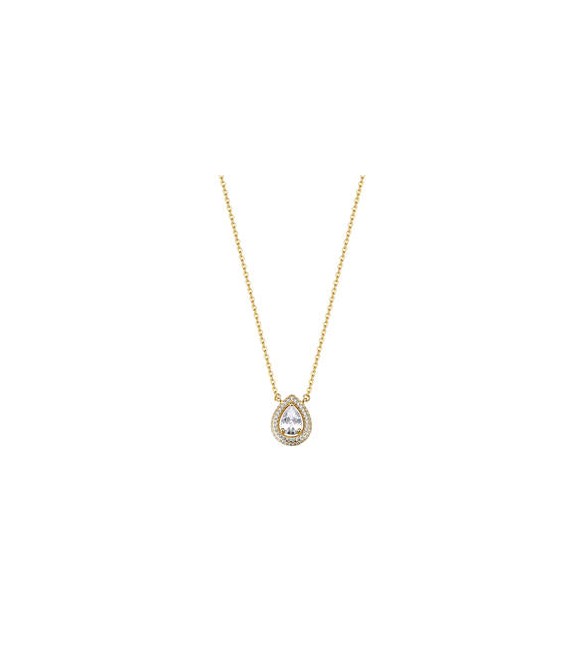 Collana Donna Gioielli Rosato Anna in argento dorato a goccia con zirconi RZAN02