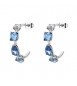 Orecchini a Cerchi Gioielli Brosway Dreaming in acciaio con cubic zirconia azzurri BIG27