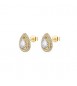 Orecchini Donna Gioielli Rosato Anna in argento dorato goccia di zirconi RZAN22