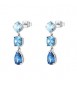 Orecchini Gioielli Brosway Dreaming in acciaio con cubic zirconia azzurri BIG22