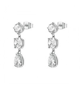 Orecchini Gioielli Brosway Dreaming in acciaio con cubic zirconia chiari BIG21