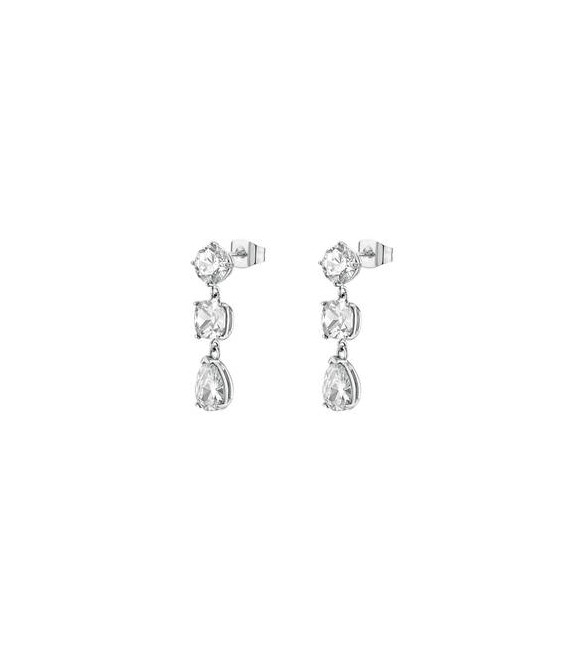 Orecchini Gioielli Brosway Dreaming in acciaio con cubic zirconia chiari BIG21