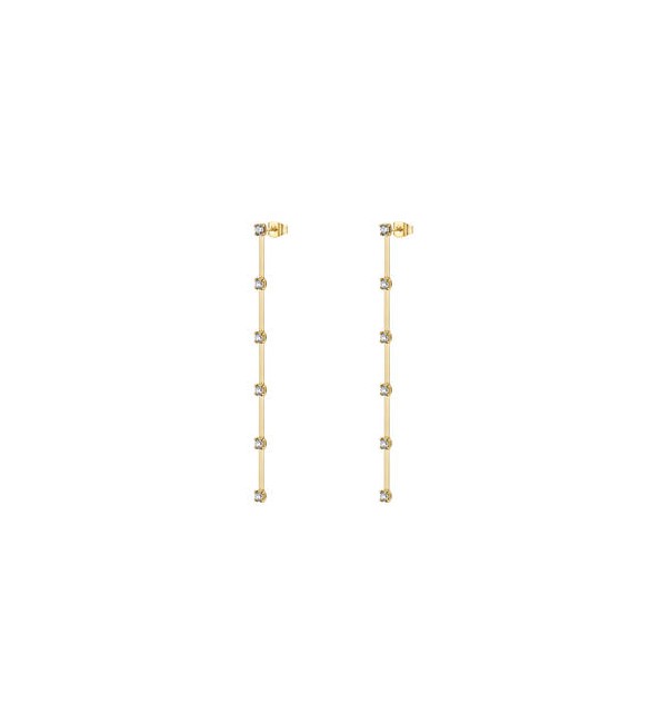 Orecchini Gioielli Brosway Dreaming in acciaio dorato con cubic zirconia chiari BIG26