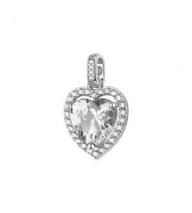 Pendente Gioielli Fancy by Brosway in argento zircone cuore bianco FIW163