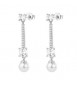 Orecchini Pendenti Donna Gioielli Fancy by Brosway in argento perle zirconi bianchi FIW175