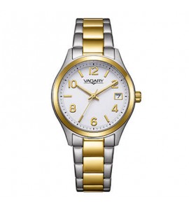 Orologio Solo Tempo Donna Vagary by Citizen Timeless bicolore dorato bianco ib9-638-11
