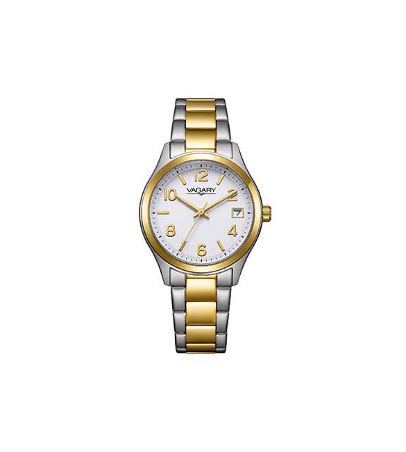 Orologio Solo Tempo Donna Vagary by Citizen Timeless bicolore dorato bianco ib9-638-11