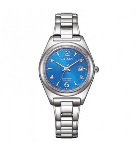 Orologio Solo Tempo Super Titanio Donna Citizen Eco Drive blu e diamanti ew2601-81l