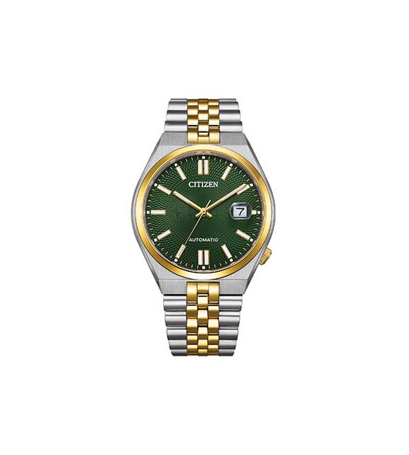 Orologio Solo Tempo Uomo Citizen Automatico Bicolore Tsuyosa verde nk0024-54x
