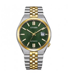 Orologio Solo Tempo Uomo Citizen Automatico Bicolore Tsuyosa verde nk0024-54x