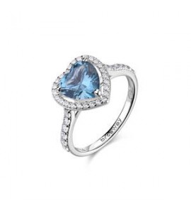 Anello Gioielli Fancy by Brosway in argento cuore azzurro misura 14 FCL128C