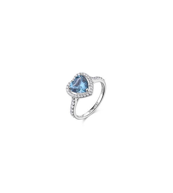 Anello Gioielli Fancy by Brosway in argento cuore azzurro misura 16 FCL128D