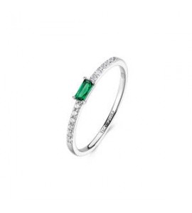 Anello veretta Gioielli Fancy by Brosway in argento zircone verde misura 16 FLG148D