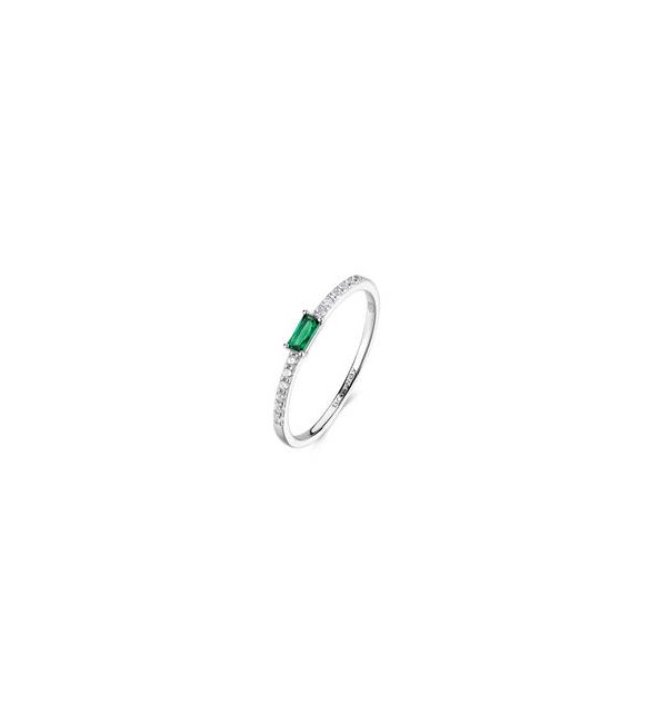 Anello veretta Gioielli Fancy by Brosway in argento zircone verde misura 16 FLG148D