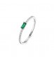 Anello veretta Gioielli Fancy by Brosway in argento zircone verde misura 16 FLG148D