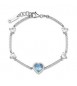 Bracciale Donna Gioielli Fancy by Brosway in argento zircone cuore azzurro FCL126