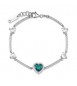 Bracciale Donna Gioielli Fancy by Brosway in argento zircone cuore verde FLG145