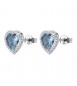 Orecchini Donna Gioielli Fancy by Brosway in argento cuore zircone azzurro FCL127