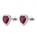 Orecchini Donna Gioielli Fancy by Brosway in argento cuore zircone rosso FPR142