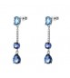 Orecchini Pendenti Donna Gioielli Fancy by Brosway in argento zirconi blu FFB133