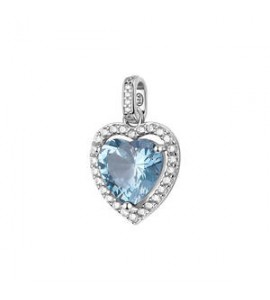 Pendente Gioielli Fancy by Brosway in argento zircone cuore azzurro FCL125