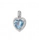 Pendente Gioielli Fancy by Brosway in argento zircone cuore azzurro FCL125
