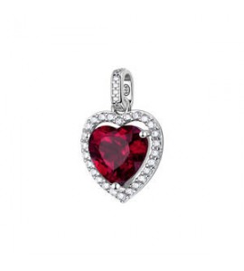 Pendente Gioielli Fancy by Brosway in argento zircone cuore rosso FPR141
