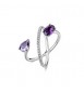 Anello Gioielli Fancy by Brosway in argento zirconi ametista misura 16 FMP134D