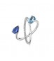 Anello Gioielli Fancy by Brosway in argento zirconi blu misura 14 FFB134C