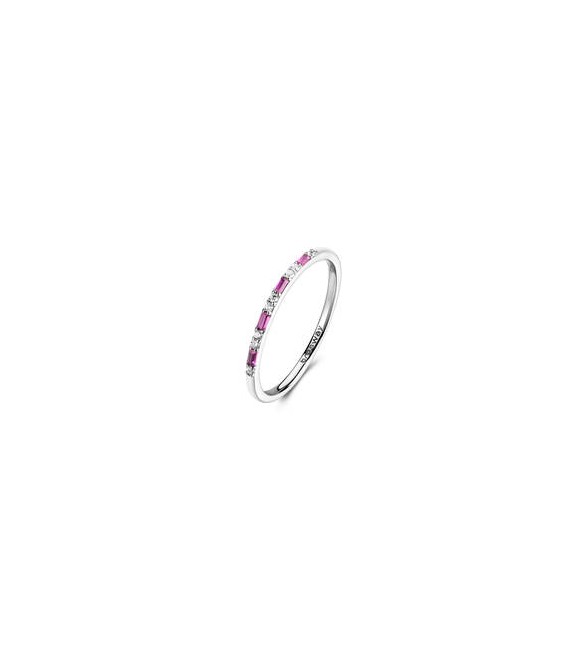 Anello veretta Gioielli Fancy by Brosway in argento zirconi rossi misura 14 FPR144C